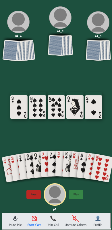 Big Two Game Interface Preview